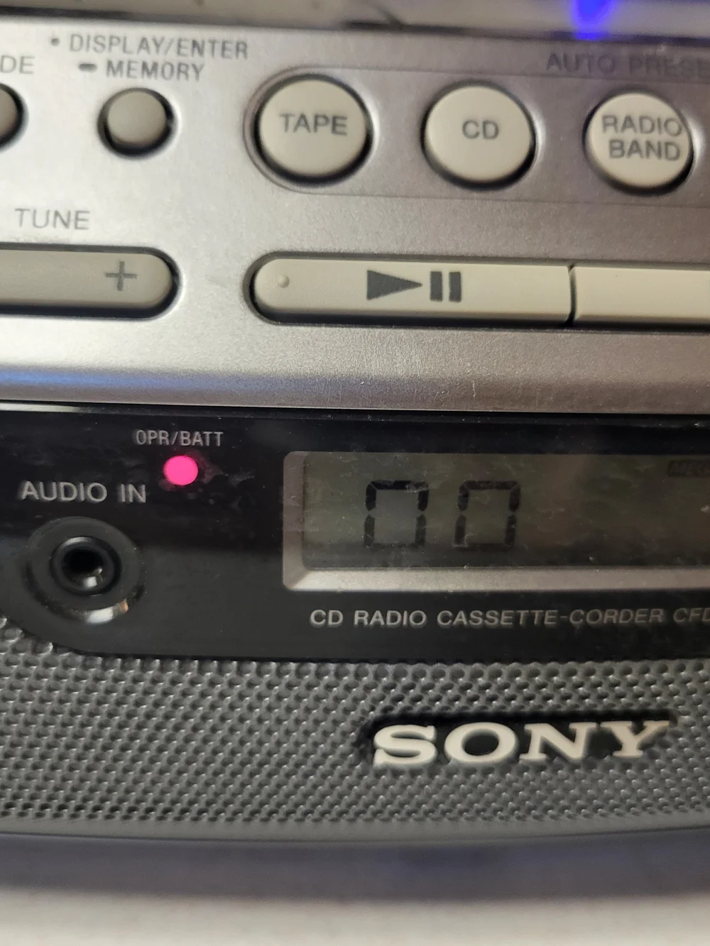 Sony CFD-S05 CD Radio Cassette Corder Radio CD-R/RW Playback Tested Works